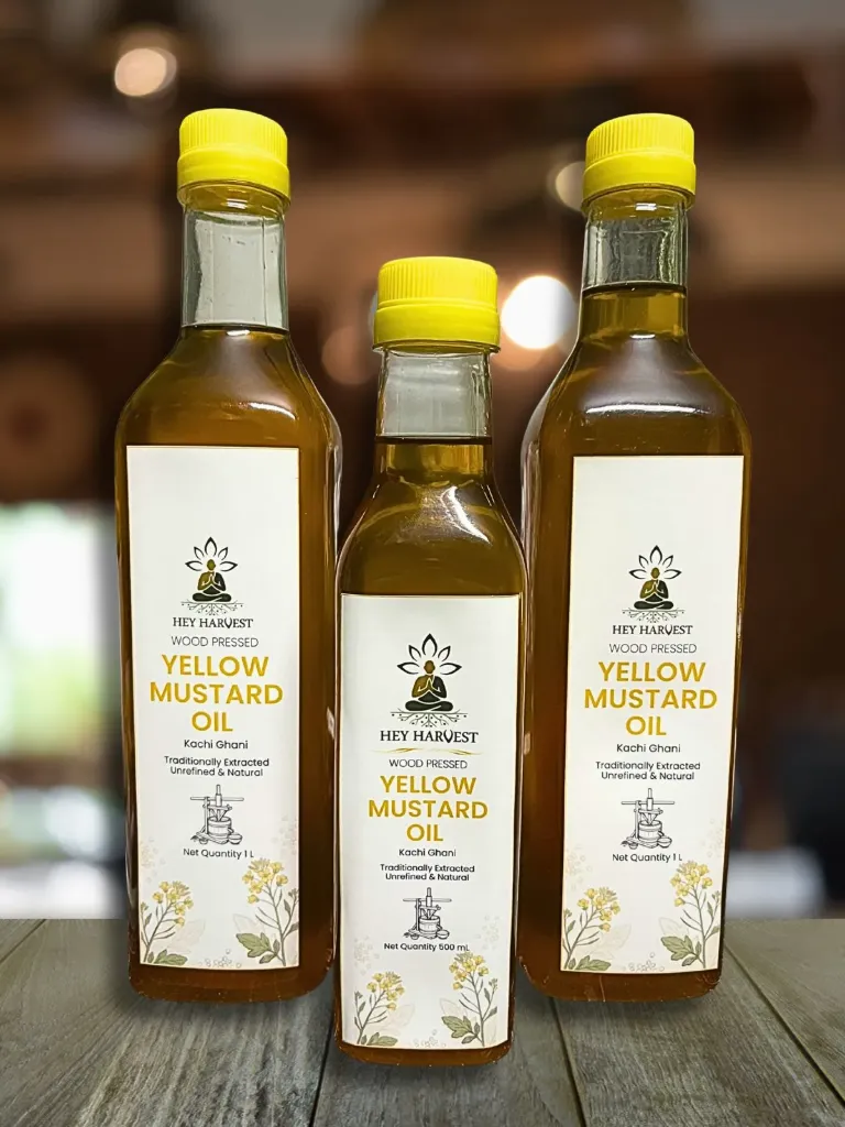 WOOD PRESSED YELLOW MUSTARD OIL (Kachi Ghani) -1L