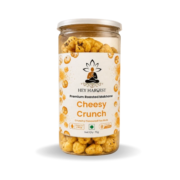 Premium Roasted Makhana – Cheesy Chrunch – 75g Jar