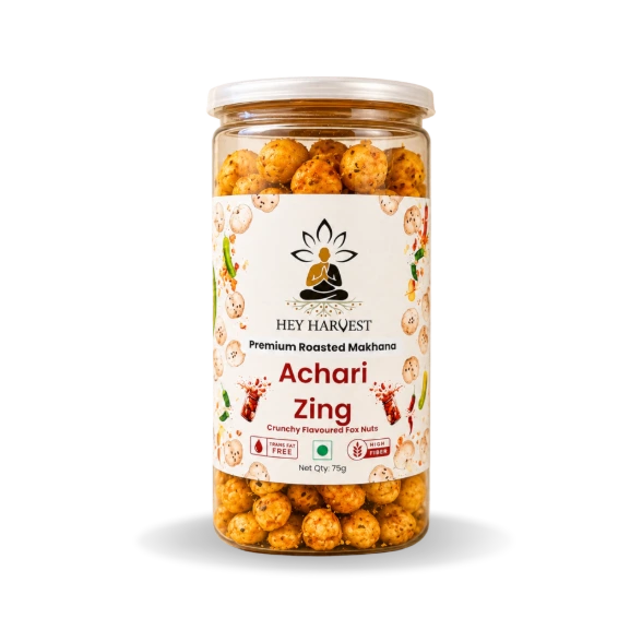 Premium Roasted Makhana – Achari Zing – 75g Jar
