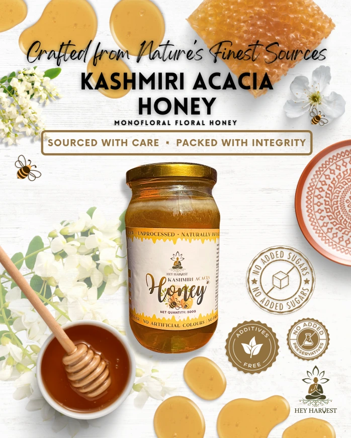 Hey Harvest Kashmiri Acacia Honey (500g Jar)
