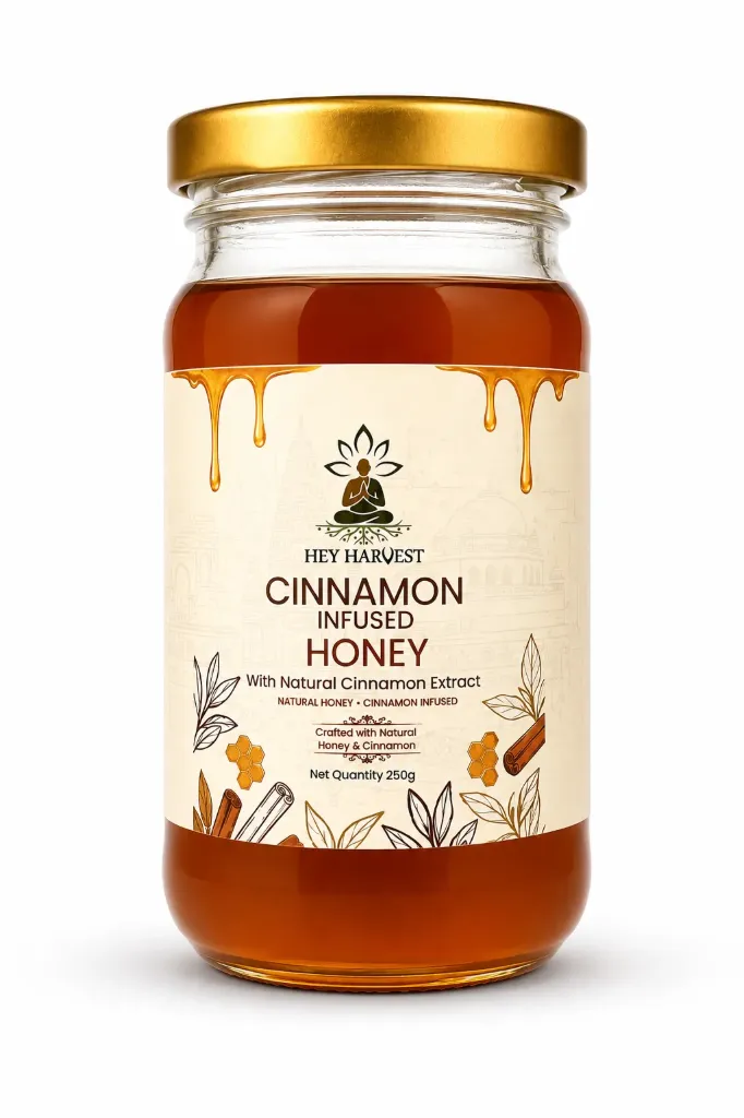 Hey Harvest Cinnamon Infused Honey (250g Jar)
