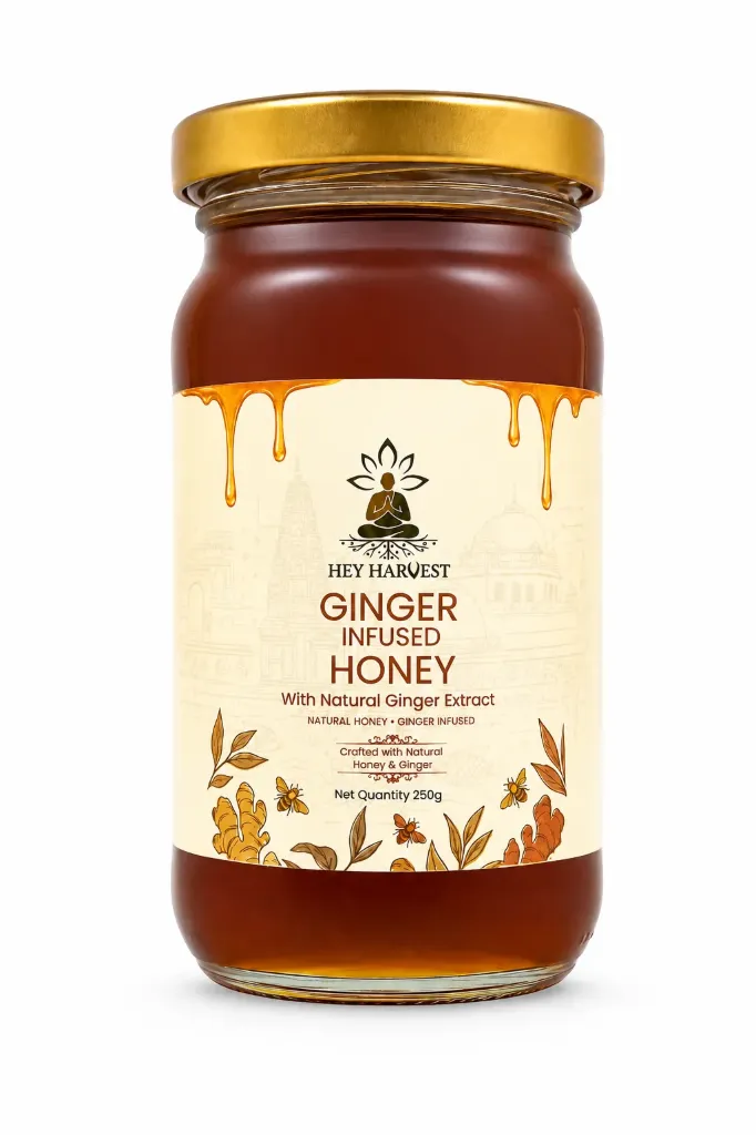 Hey Harvest Ginger Infused Honey (250g Jar)