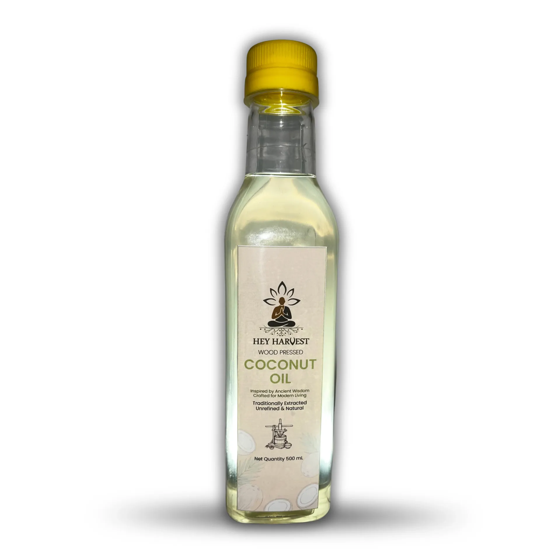 Hey Harvest Wood Pressed Coconut Oil (500 ml)